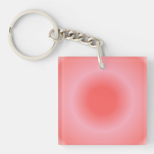 Llavero Aries Aura Gradiente Zodiac, gradiente rosado rojo (Frente)
