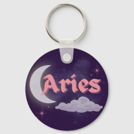 Llavero Aries Estética Celestial Dreamy Moon Cloud Stars