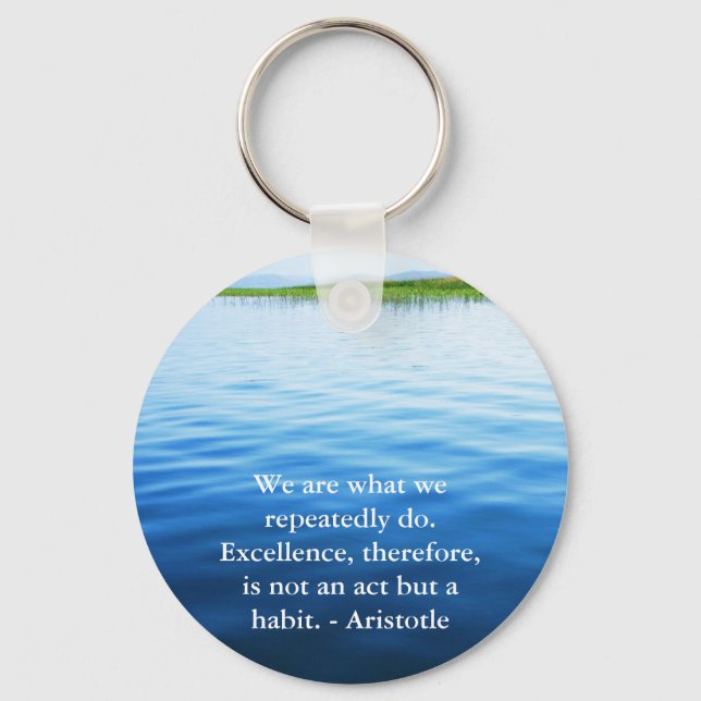 Llavero Aristotle Excellence Quotation (Anverso)