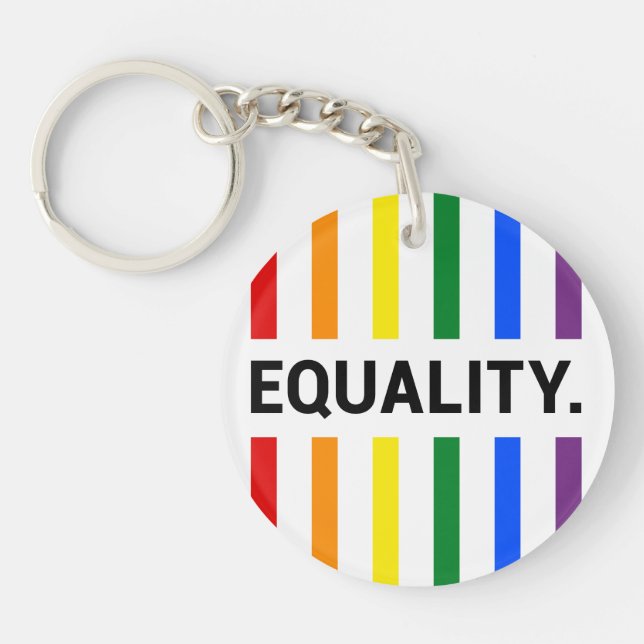 Llavero Aritmos arcoiris del orgullo de la igualdad (Frente)