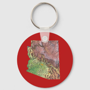 Llavero Arizona Map Keychain