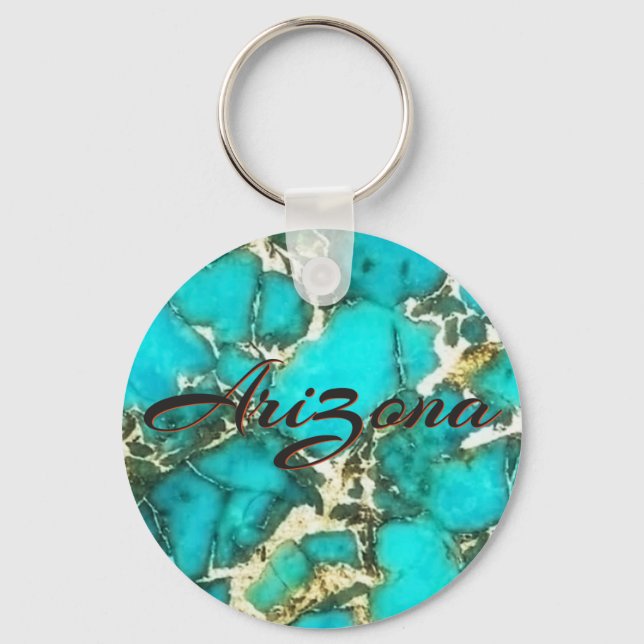 Llavero Arizona Turquoise with  Pyrite Matrix (Anverso)