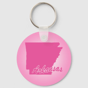 Llavero Arkansas de estado rosado