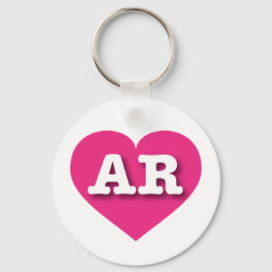Llavero Arkansas Hot Pink Heart - Me encanta AR