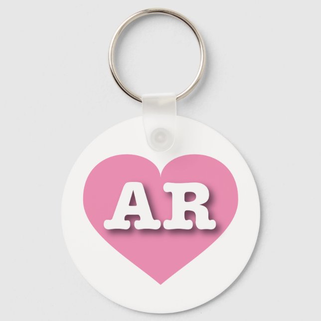Llavero Arkansas Pink Heart - Me encanta AR (Anverso)