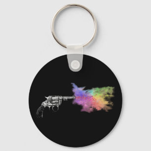 Llavero arma de fumar de amor: arco iris :