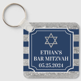 Llavero Armada, barra gris a rayas Mitzvah