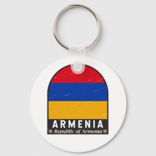 Llavero Armenia Bandera Emblema con mal sabor 