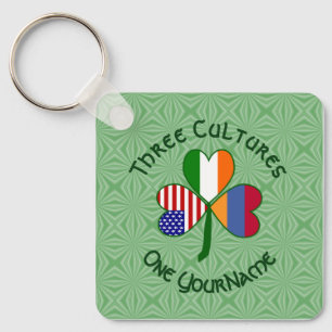 Llavero Armenia Shamrock Square personalizado 