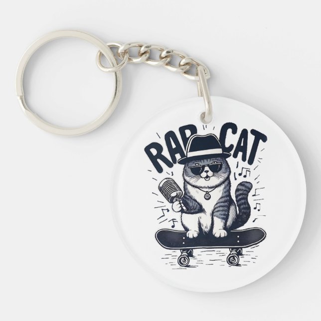 Llavero Armonía de Rap Cat (Frente)