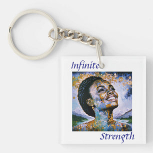 Llavero "Armonía en oro y cielo"