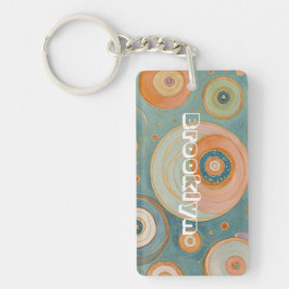 Llavero Armonía Kaleidoscope: Los Círculos Swirly Pastel