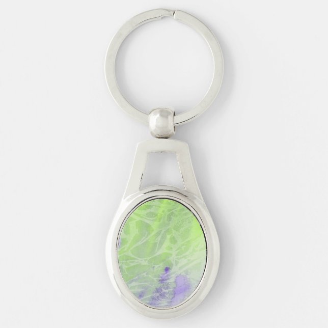 Llavero Armonía Suave Verde y Lavanda (Anverso)