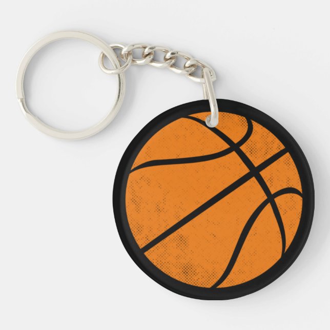 Llavero Aro clásico de baloncesto universitario estilo día (Frente)