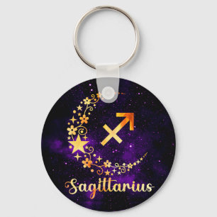 Llavero Aroma de claves de Golden Sagittarius Zodiac