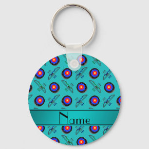 Llavero Arquetería turquesa de nombre personalizado