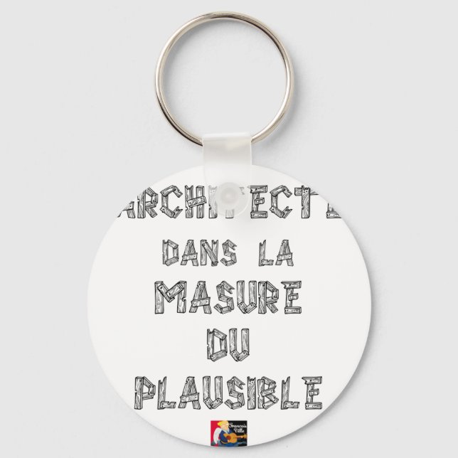Llavero ARQUITECTO, en MASURE del PLAUSIBLE (Anverso)