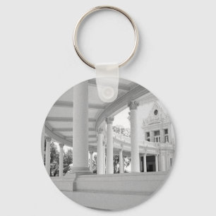 Llavero Arquitectura de columnas antiguas Fotografía en bl