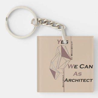 Llavero arquitectura, diseño moderno, arte geométrico, neg