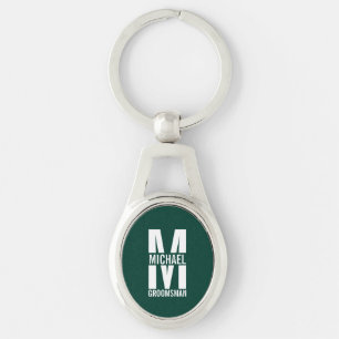 Llavero Arreglo Personalizado Moderno para Padrinos con Mo