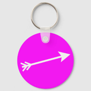 Llavero Arrow White 15deg Los regalos de Zazzle del MUSEO