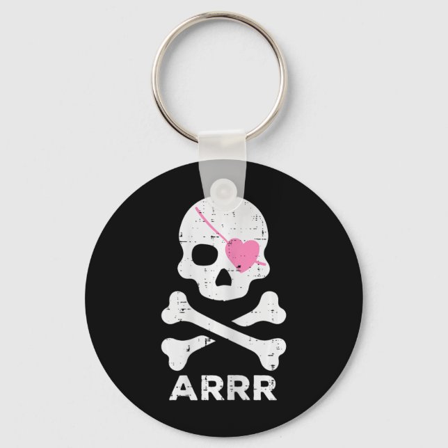 Llavero Arrr Pirate Heart Eyepatch Halloween Mujeres Toddl (Anverso)