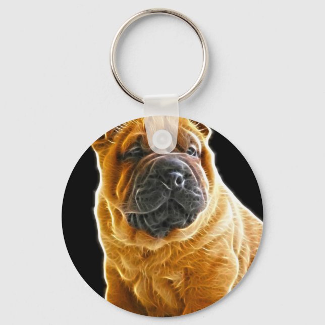 Llavero Arrugas, el perro cómico chino Shar Pei (Anverso)