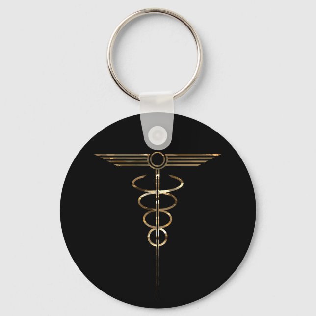 Llavero Art Deco Caduceus (Anverso)