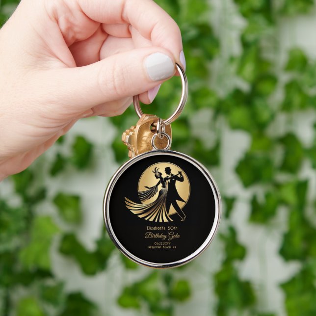 Llavero Art Deco Gatsby Roaring 20s Prohibition Gift Name (Mano)
