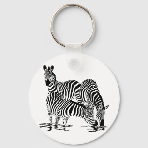 Llavero Art Deco Zebra
