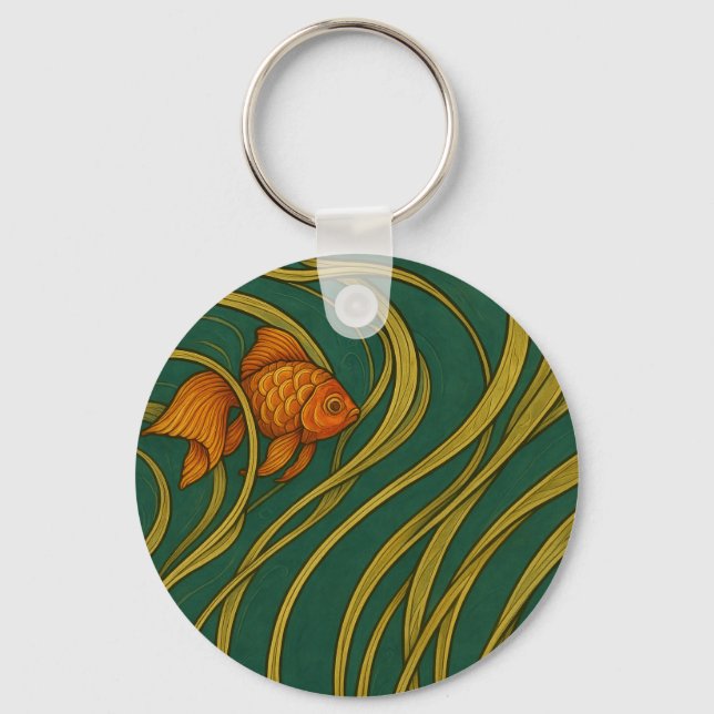 Llavero Art Nouveau Goldfish  (Anverso)
