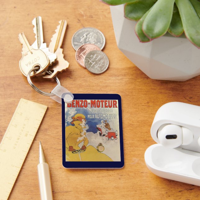Llavero Art Nouveau vintage, vehículo convertible de antig (Escritorio )