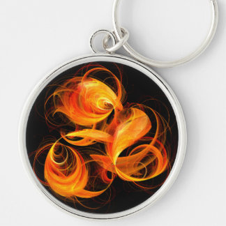 Llavero Arte abstracto de bola de fuego pequeño