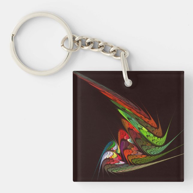Llavero Arte abstracto de Chameleon (Frente)