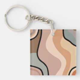 Llavero Arte abstracto de fluidos coloridos