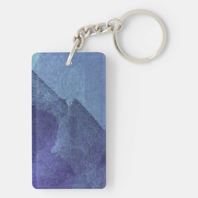 Llavero Arte abstracto de la naturaleza del océano marino  (Atrás)