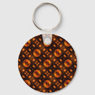 Llavero Arte abstracto moderno boho elegante dorado Patrón