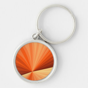 Llavero Arte abstracto moderno naranja rojo vainilla fract