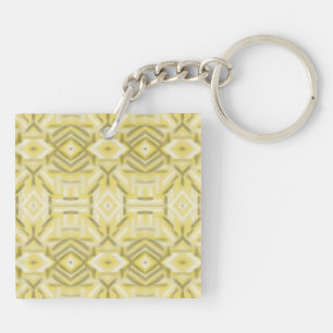 Llavero Arte abstracto suave en amarillo staccato Pastel