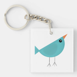 Llavero Arte adorable y caprichoso de aves y naturaleza