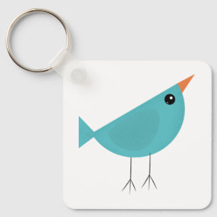 Llavero Arte adorable y caprichoso de aves y naturaleza