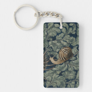 Llavero Arte Antiguo Botánico Art Nouveau Caracol Antiguo