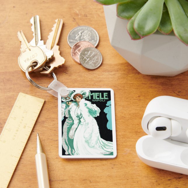 Llavero Arte Antiguo Modernista, Moda y Mujeres Elegantes  (Escritorio )