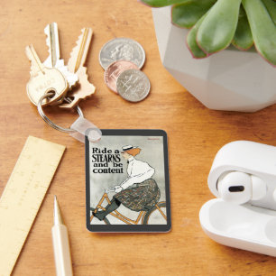 Llavero Arte Antiguo Modernista, Monta Bicicletas Sterns