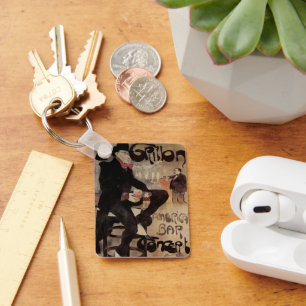 Llavero Arte Antiguo Moderno Le Grillon, Hombre Bebiendo C