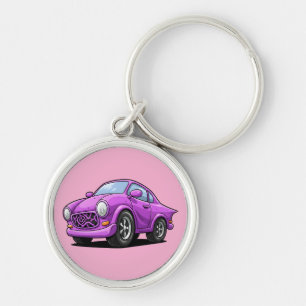 Llavero Arte Automotriz Morado Extremo Curvado