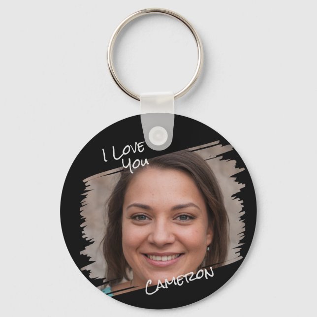 Llavero Arte callejero moderno Añadir foto te quiero novio (Anverso)