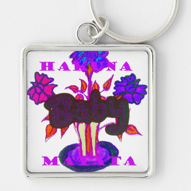 Llavero Arte cardíaco keniano: Amo a Kenia (Frente)