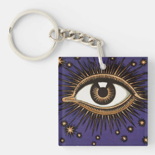Llavero Arte Celestial Místico del Ojo que Todo lo Ve Vint
