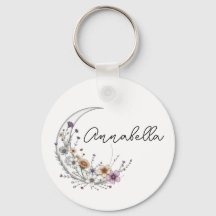 Arte Celestial Personalizado de Luna Creciente Flo